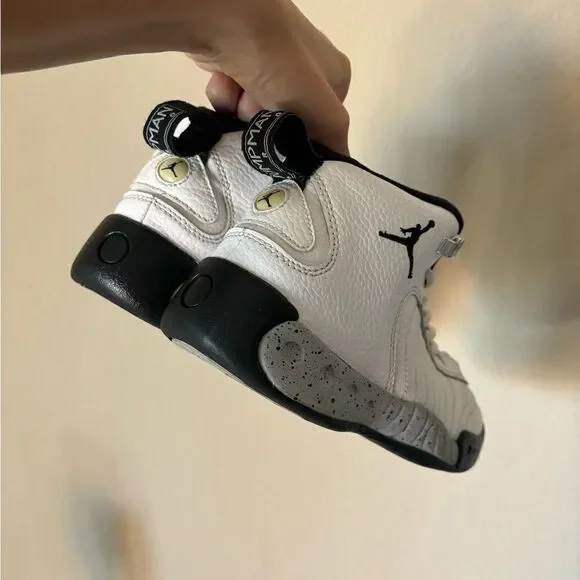 Nike Air Jordan Jumpman Pro Sneakers White Black Wolf Grey Size 5Y - Picture 4 of 9